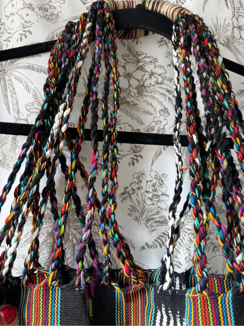 Handwoven Guatemalan Artisan Tote Bag Multicolor Woven Market Bag